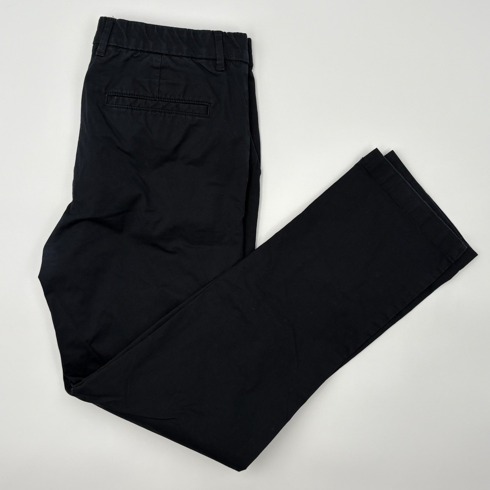 Alfani Mens Pants 32x32 Black Stretch Cotton Chino Flat Front Straight Leg 32W